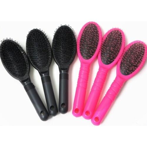 XUCHANG HARMONY 6 Pieces Black OR Pink Anti-Static Loop Pin Cushion Brush Comb For Wig Hair Extension