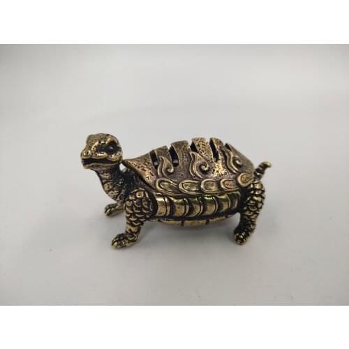 Pure copper incense burner dragon turtle basanwu turtle paperweight treasure hanging tea pet TIBET