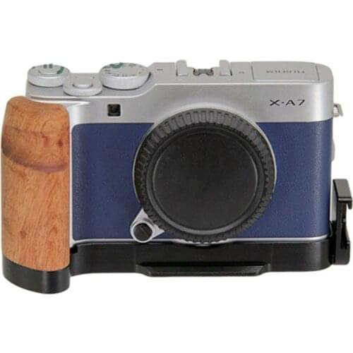 For Fuji X-A7 Fujifilm XA7 Wooden Camera L Bracket Hand Grip Vertical Plate