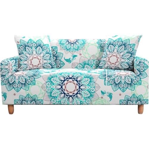 Bohemian Stretch Sofa Cover for Living Room Snowflake Slipcover Elastic Armchair 1/2 / 3/4 Seaters Couch Cover Home Decoration