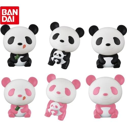 Bandai Genuine Shellless Environmental Protection Gashapon Series Giant Panda Anime Action Figures Model Ornaments Toys for Kids