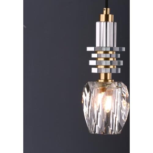 G9 Creative Crystal Bullet Chandelier Modern Light Luxury Dining Table Bedroom Living Room Corridor LED Decorative Light