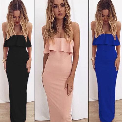 Hot Women Ladies Summer Boho Casual Long Maxi Evening Party Beach Dress