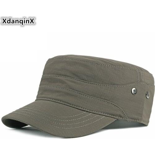 XdanqinX Adult Mens Simple Flat Cap Men Navy Military Hats 2020 New Fashion Brands Cap Adjustable Size Sports Caps Snapback Hat