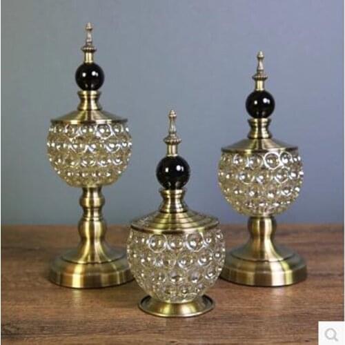 European neo-classical storage tank, home decoration ornaments, glass candy jar crafts