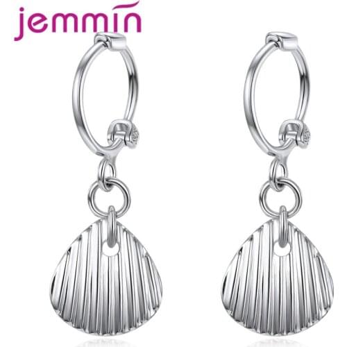 Korean Trend Star Bowknot 925 Sterling Silver Coquillage Eardrop Drop Earrings For Women Jewelry New Statement Valentine Gifts