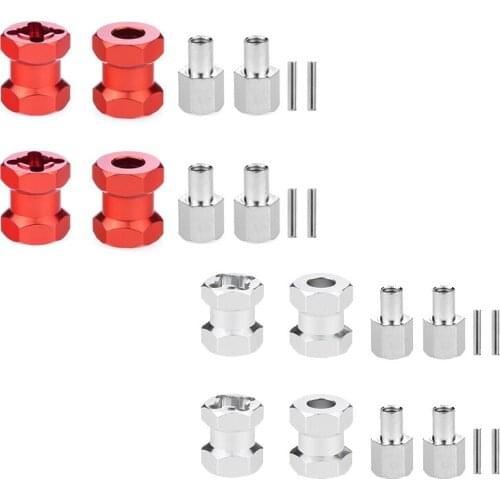 RC Car Metal 12mm Wheel Hex Hub 15mm Extension Coupler for AXIAL SCX10 D90 CC01 F350 1/10 RC Crawler