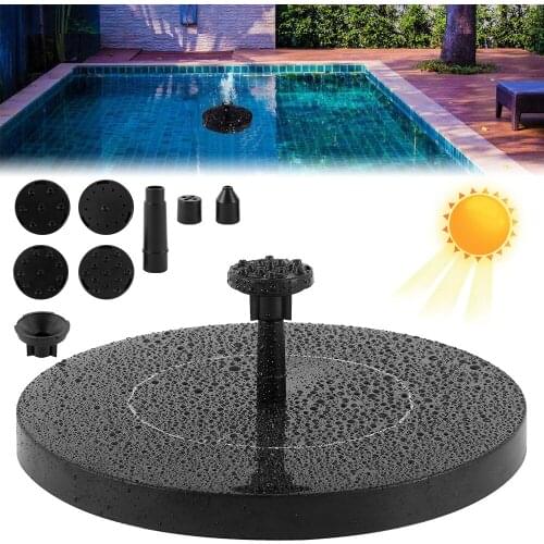 MINI Solar Powered Floating Bird Bath Water Panel Fountain Pump Garden Pond Pool