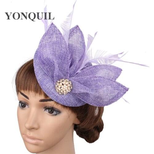 Fashion Fascinator Base Simulation Leaves Adorn Fascinator Hat With Feather Headdress Wedding DIY Hair Accessories Decoration