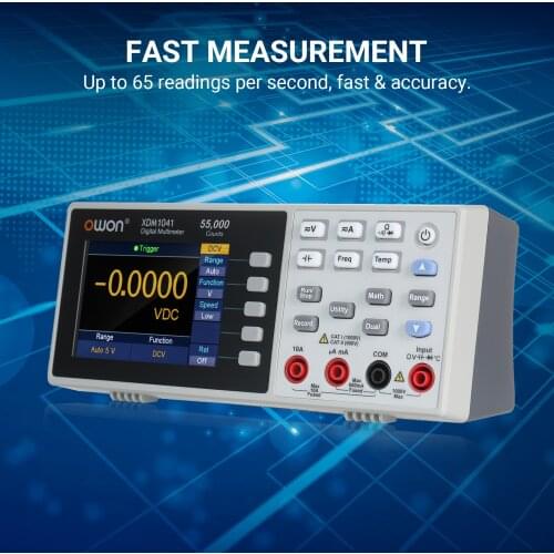 55000 Counts Digital Multimeter High Accuracy Universal Meter 3.7-inch TFT LCD Screen with Backlight Multifunctional Ammeter