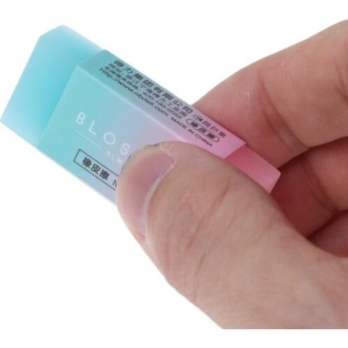 Soft Durable Flexible Cube Cute Colored Pencil Rubber Erasers For School Kids