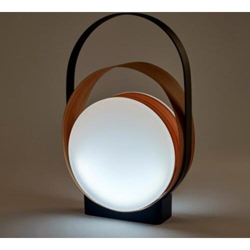 Nordic living room wood grain table lamp designer creative villa living room bedroom study exhibition hall table lamp