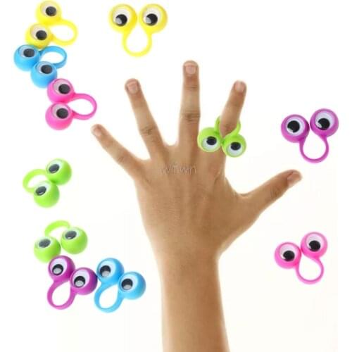 New 10 Pcs Eye Finger Puppets Eye Rings Kids Baby Toys Gift Slime Accessories MAY15 dropshipping