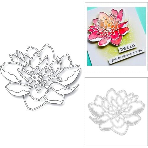 2020 New Beautiful Plant Flowers Layering Texture Embossing Metal Cutting Dies For Making Greeting Card Scrapbooking No Stamps