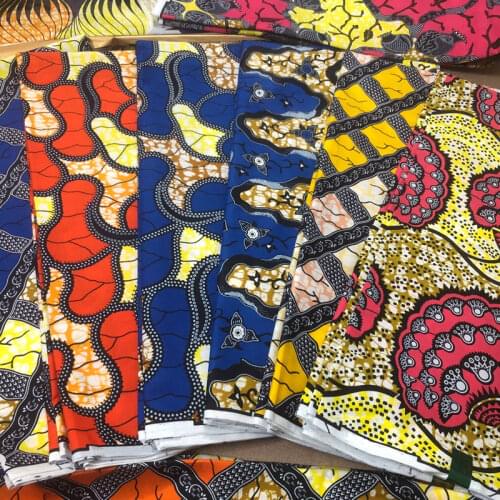 Wholesale price! Guaranteed African wax 2021 New High Quality Veritable Ankara Real Wax for Nigeria Wax Women Style Dress XY9SW7