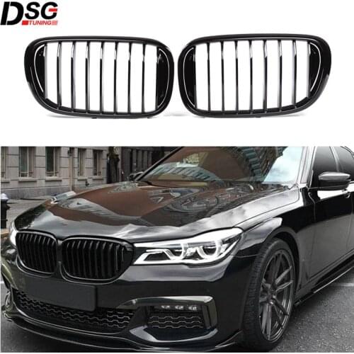 Kidney Grille For BMW 7 Series G11 G12 2015-2019 Single Slat Gloss Black Racing Grills