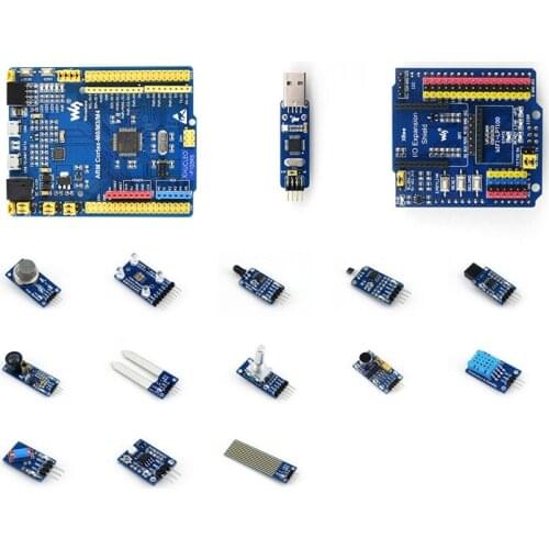 STM32 STM32F103RBT6 ARM Cortex M3 Development Board Compatible with NUCLEO-F103RB + Sensors Pack + IO Expansion Shield
