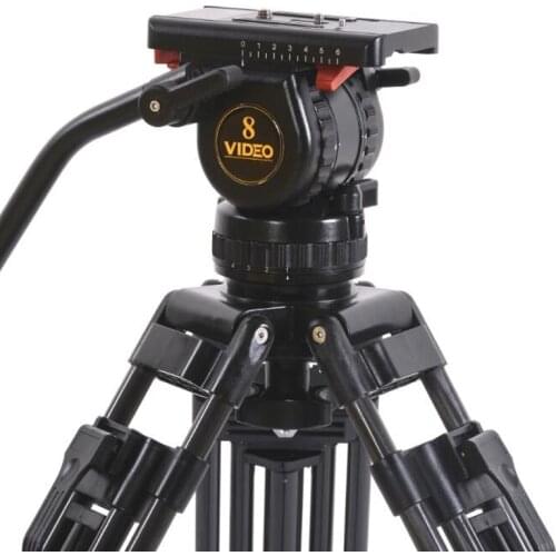 V8 Professional Tripod Fluid Head with 75mm bowl Load 8KG for DSLR BMCC C300 film video camera shooting