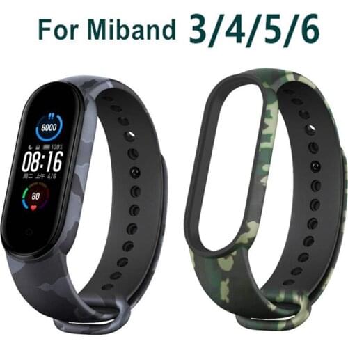 Fashion Silicone Strap for Xiaomi Miband 3/4 Watch Bracelet Strap for Xiaomi Miband 5/6 Smart Watchband Strap Accessories
