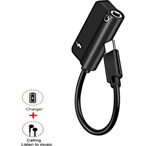 USB C To 3.5mm Jack Earphone AUX Audio Charge Adapter Converter For Huawei P30 Samsung S10 Type C OTG Headphone Adapter Splitter