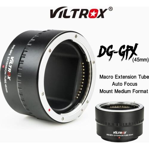 Viltrox DG-GFX AF 45mm Metal Mount Auto Focus Macro Extension Tube Ring for Fuji GFX 50S 50R GFX Mount Medium Format Camera