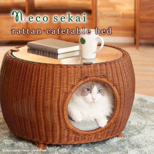 Handmade high-end cat coffee table, cat litter bed, cat litter, kennel, pet home house, pet supplies