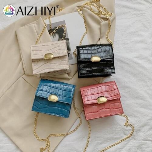 Lady Baguette Bags Mini PU Leather Shoulder Bags for Women Fashion Alligator Pattern Designed Handbags Female Travel