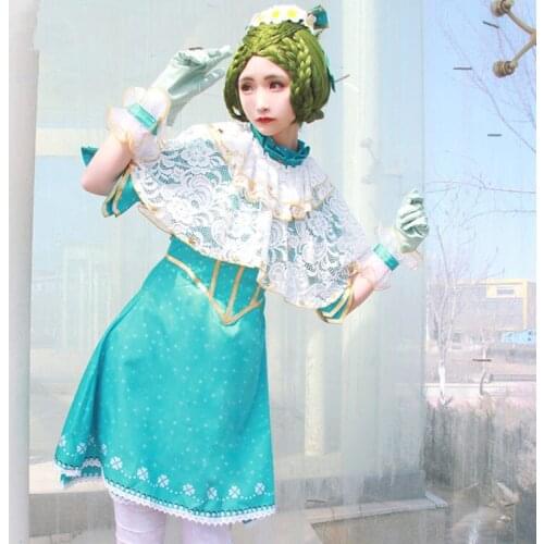 Game Identity V Cos Doctors Emily Dyer Palace Dress Woman Cosplay Costume Dresses+shawls+socks+gloves+wrists+headwear+bows