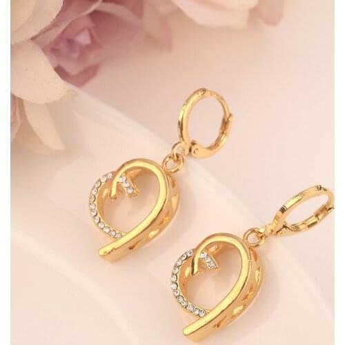 Gold crystal drop earring Ethiopian/Nigeria/Kenya /Ghana Gold color Dubai african Arab Middle Eastern Jewelry Mom Gifts
