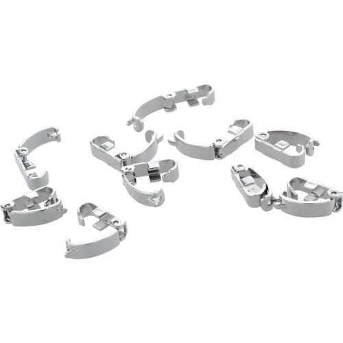 10 Metal Jewelry Wrist Watch Bracelet Band Fold Over Clasps 0.4x0.1"