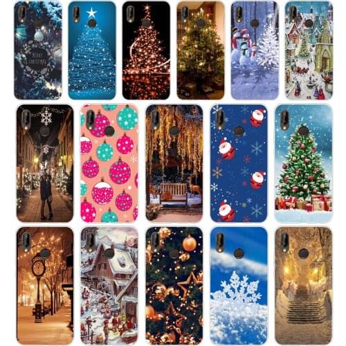 114AA The Christmas tree Silicone TPU Protective Cover Phone Case On For Huawei P20 30 Pro Lite Case Soft