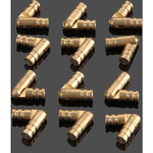 12Pc Wine Jewelry Boxes Cabinet Hidden Invisible Concealed Barrel Hinge Mount Pure Copper Brass Barrel Hinges Furniture Hardware