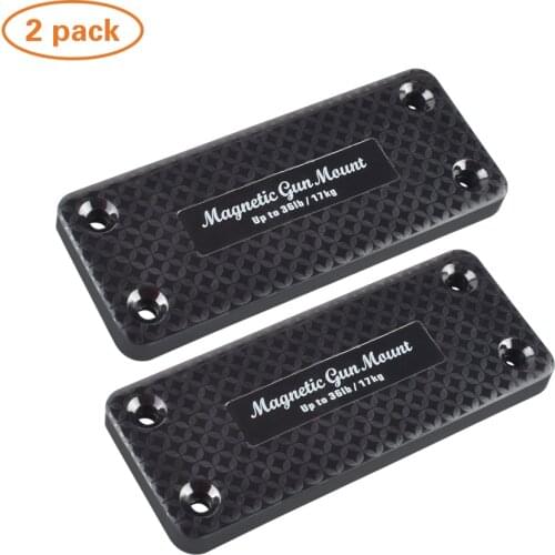 2Pack 36LBS 17KG Gun Magnet Magnetic Under Desk Magnet for Handgun Pistol Revolver Magazine in Vehicle, Wall, Vault, Bedside