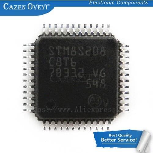 2pcs/lot STM8S208C8T6 STM8S208 LQFP-48 In Stock