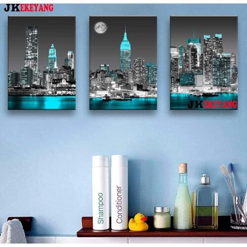 3pcs 5D Diy round/square diamond painting New York night view Diamond Mosaic Embroidery cross stitch Y4078