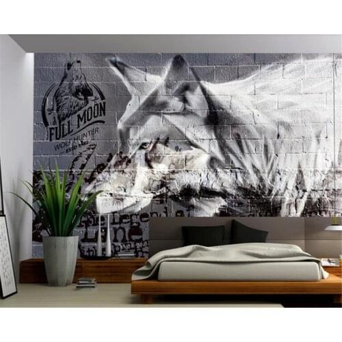 Beibehang 3d mural wallpaper American wolf sex culture brick wall tooling background brick wallpaper 3d wall papers home decor