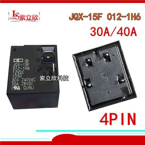 5PCS/LOT Original New Relay JQX-15F 012-1H6 12VDC JQX-15F-012-1H6 30A/40A JQX 15F 012 1H6 12V 4PIN