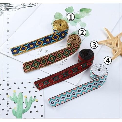 5yards 22mm Polyester Cotton Jacquard Webbing DIY Sewing Webbings Ribbons Clothes Bag Straps Hats Decorative Tapes Fabric