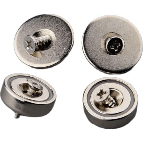 6Pcs 13KG Powerful Neodymium Countersunk Magnet Catch D20*7mm Rare Earth NdFeB NiCuNi Cabinet Latch Set Magnetic Mount Catch
