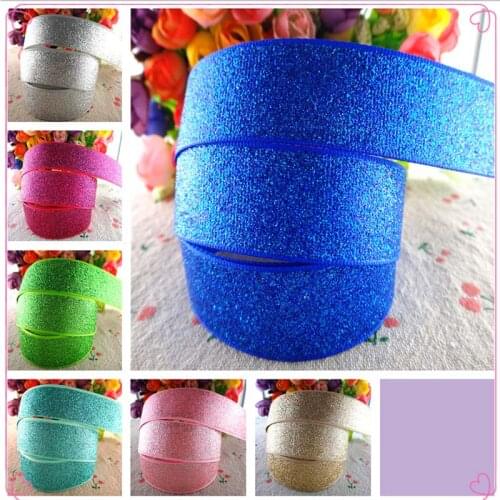 7/8" 22mm 5 Yards Glitter Foil Printed Grosgrain Ribbons Gift Packaging Diy Handmade 100% Polyester Grosgrain Ribbons 18060105