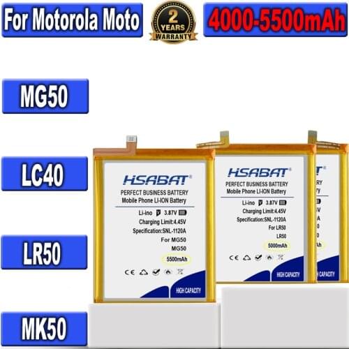 HSABAT MG50 MK50 LR50 LC40 4000mAh~5500mAh Battery for Motorola Moto MG50 MK50 LR50 LC40 Batteries