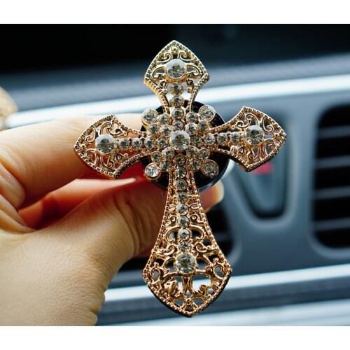 Jesus Crucifix Cross Air Freshener Clip Car Perfume Decoration Air Conditioner Outlet Car-styling Auto Accessories Fragrance
