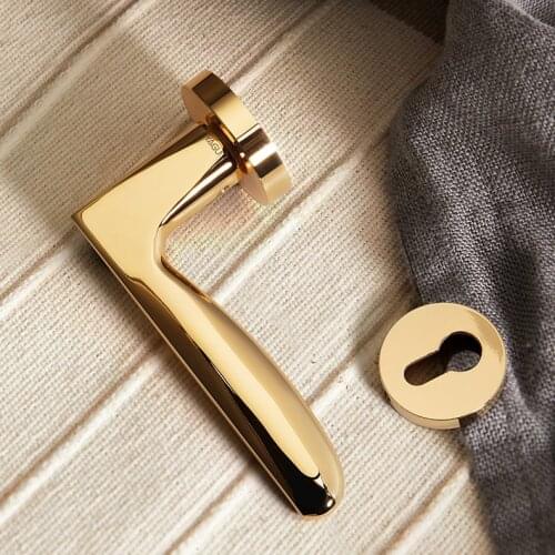 American split green bronze door lock Vintage Indoor silent door lock Mute Door Lock Security For 35-50mm Doors Bedroom