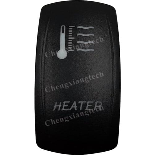 Car Boat Truck Backlit Swtich Cap- Laser Engraving - HEATER-for Led Carling Arb Narva 4x4 RV Rocker Switch, Cover Only