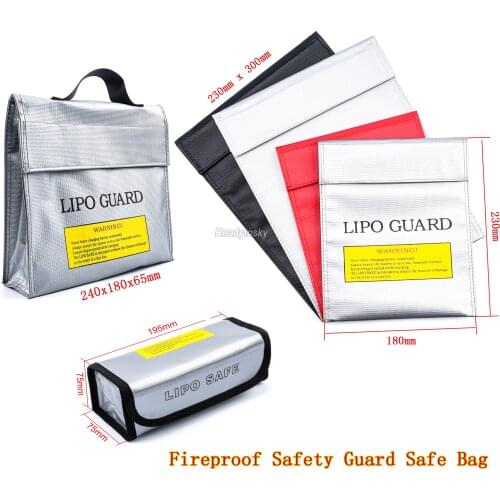 Lipo Battery Safe Bag Fireproof Explosionproof Bag RC Lipo Battery Guard Safe Portable Storage Handbag for FPV RC Battery Bag
