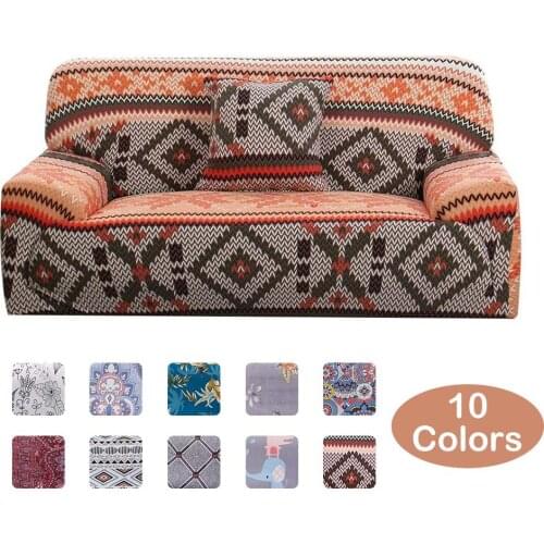 Jacquard Sofa Cover Printed Stretch Couch Cover Geometric Elastic All-inclusive Slipcover Protector Sofa Covers For Living Room