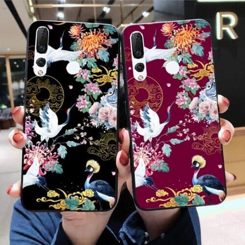 Ink painting Red-crowned Crane Phone Case Huawei Y6P Y8S Y8P Y5II Y5 Y6 2019 P Smart Prime Pro