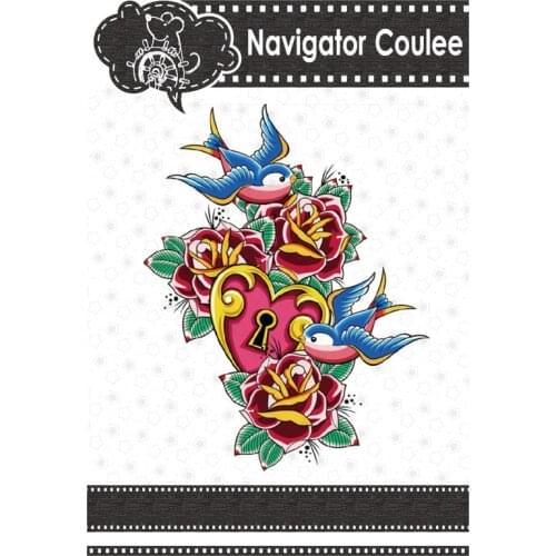 Flower Bird Love Lock Metal Cutting Die DIY Scrapbook Photo Album Decoration Layered Template Embossing New Arrival 2021