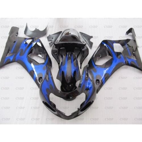 GSXR 600 750 1000 2000 - 2003 K12 Abs Fairing GSXR600 GSXR750 GSXR1000 2000 2000 Black Blue Bodywork