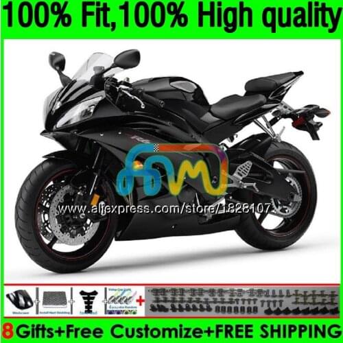 Injection For YAMAHA Glossy black YZF R 6 YZF 600 YZF-600 YZFR6 06 07 53BS.31 YZF R6 06-07 600CC YZF600 YZF-R6 2006 2007 Fairing